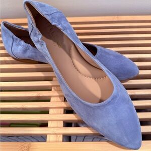 Blue Suede Women's Flats